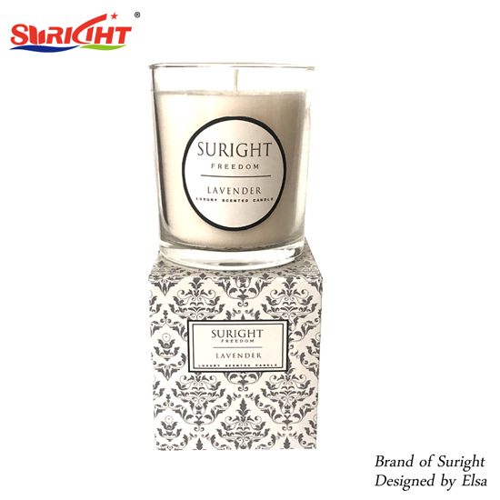 European Pattern Custom Logo Soy Candle Glass Luxury Scented Candles