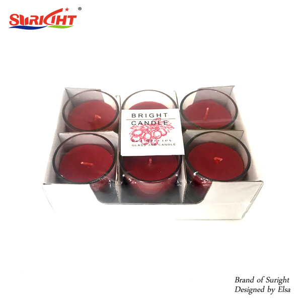 6 Red Berries Scented Glass Jar Candle For Cheap Sale