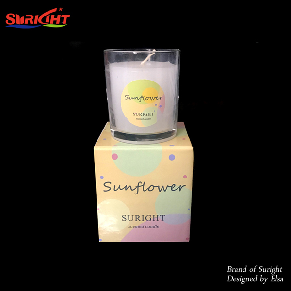 Sunflower Scented Candle Color Box Packaging Hot Sale