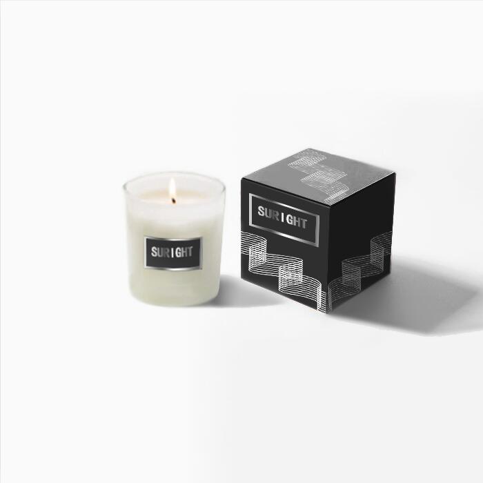 Craft Adhesive Waxing OEM Hot Stamping Silver Line Glass Jar Candle Scented Candle