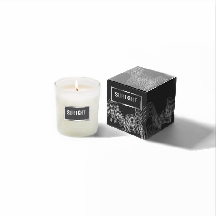 Craft Adhesive Waxing OEM Hot Stamping Silver Line Glass Jar Candle Scented Candle