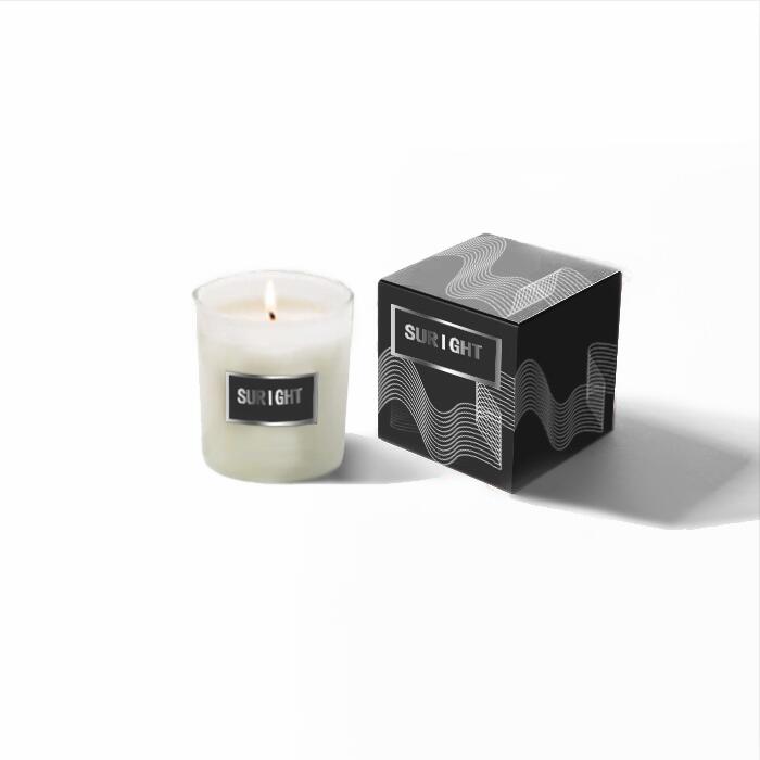Craft Adhesive Waxing OEM Hot Stamping Silver Line Glass Jar Candle Scented Candle