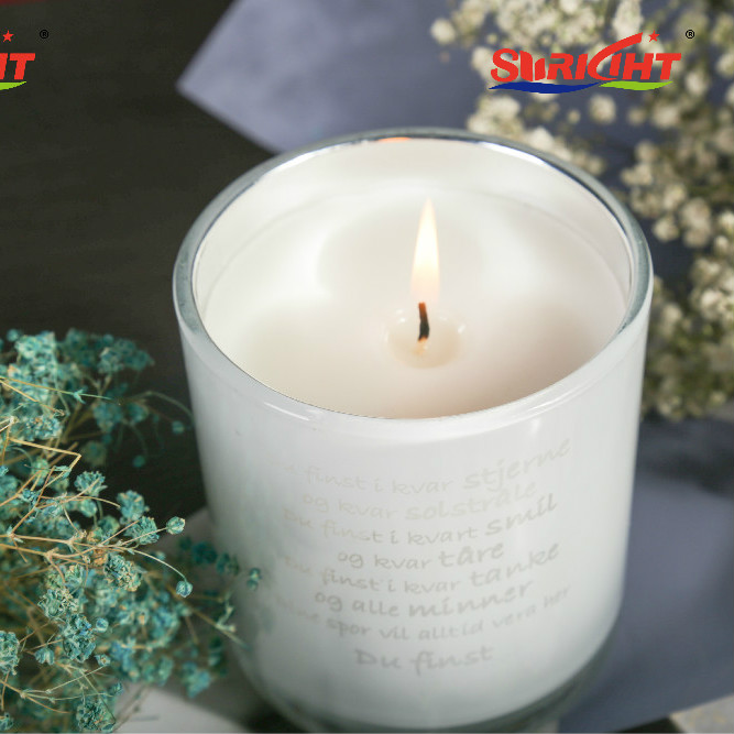 Gift Packing Home Decoration Inner Painted Electroplating Glass Jar Candle