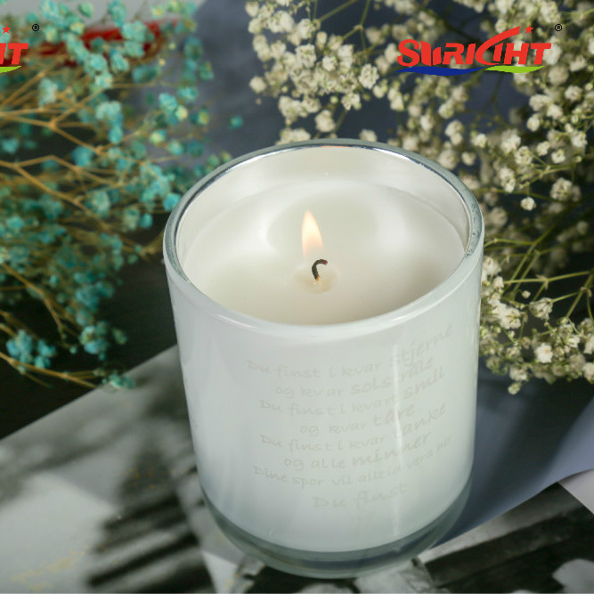 Gift Packing Home Decoration Inner Painted Electroplating Glass Jar Candle