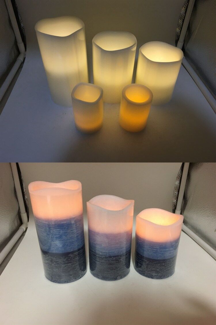 Battery operated flameless wax LED candle with contral/LED candle light